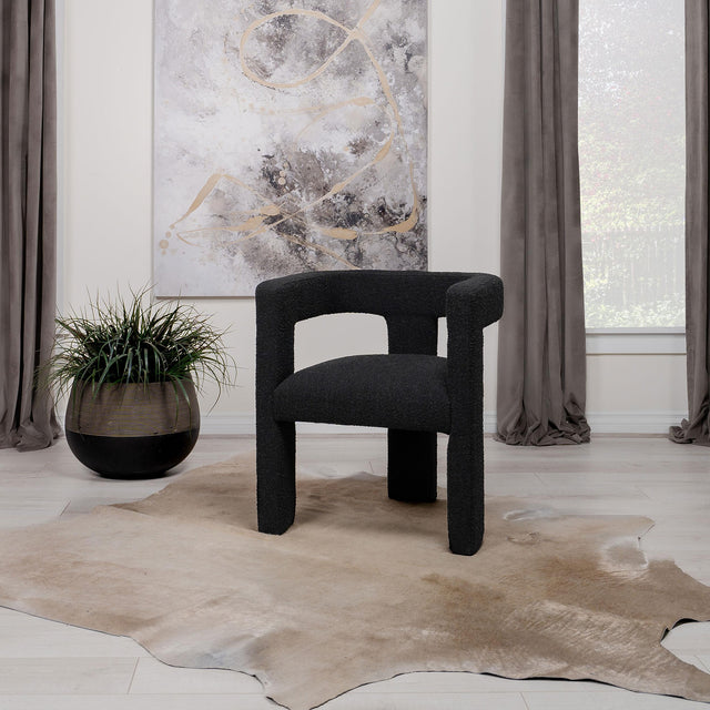 Coaster Petra Boucle Upholstered Accent Side Chair Black