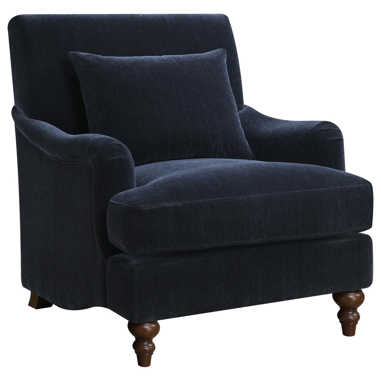 Coaster Frodo Upholstered English Arm Accent Chair Midnight Blue