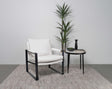Coaster Rosalind Upholstered Track Arm Accent Chair White