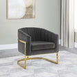 Coaster Alamor Upholstered Barrel Back Accent Chair Dark Grey