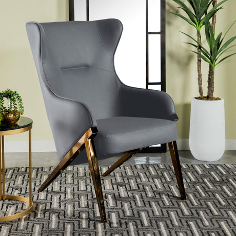 Coaster Walker Upholstered high Wingback Accent Chair Slate