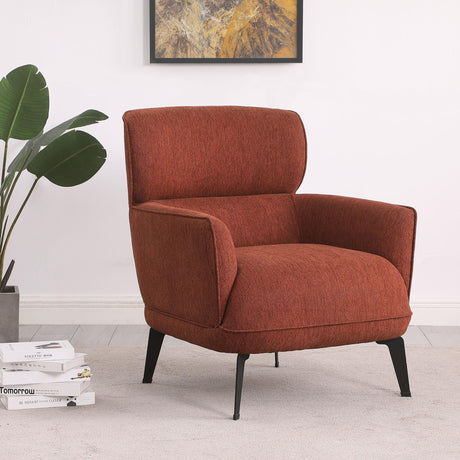 Coaster Andrea Upholstered Crecent Arm Accent Chair Orange