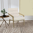 Coaster Kirra Upholstered Metal Arm Accent Chair Cream
