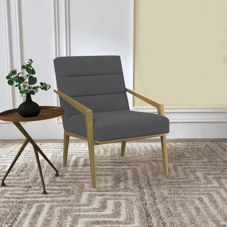 Coaster Kirra Upholstered Metal Arm Accent Chair Dark Grey