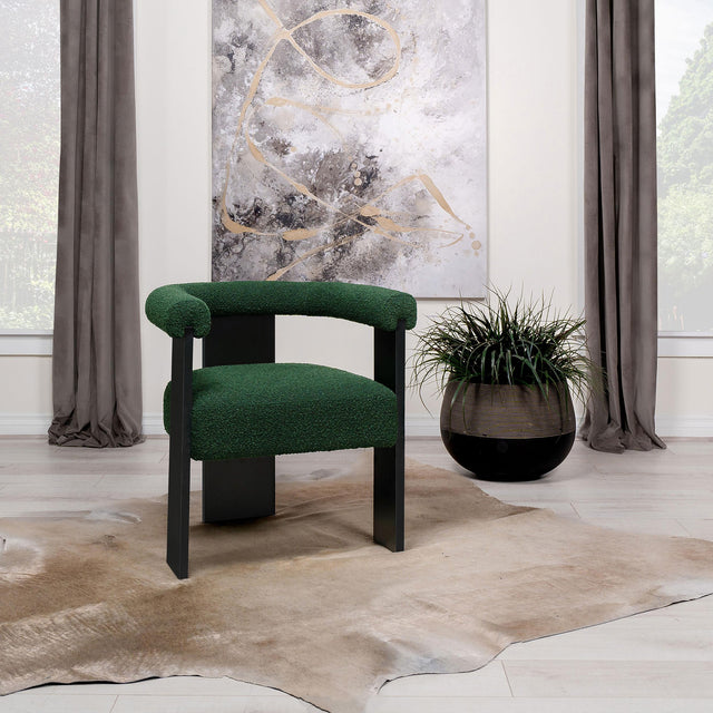 Coaster Ramona Boucle Upholstered Accent Side Chair Green