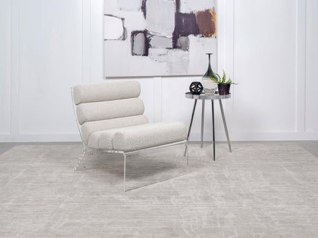 Coaster Serreta Boucle Upholstered Armless Acrylic Chair Ivory