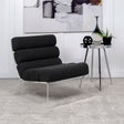 Coaster Serreta Boucle Upholstered Armless Acrylic Chair Black