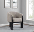 Coaster Valdez Boucle Upholstered Barrel Back Accent Chair Beige