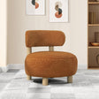 Coaster Zonie Boucle Upholstered Barrel Back Accent Chair Orange