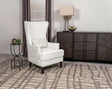Coaster Pippin Upholstered High Wingback Accent Chair Latte