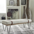 Coaster Austin Fabric Upholstered Accent Bench Beige