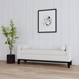 Coaster Rosie Upholstered Accent Bench with Armrests Vanilla