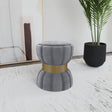 Coaster Sora Round Upholstered Ottoman Grey