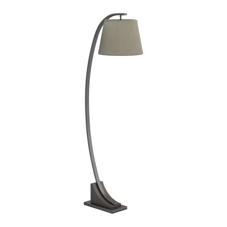 Coaster Empire Shade Floor Lamp Oatmeal, Brown, and Bronze