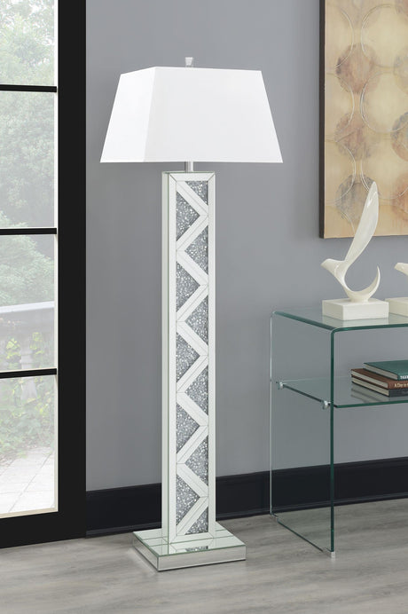 Coaster Carmen 65-inch Empire Mirrored Acrylic Floor Lamp Silver
