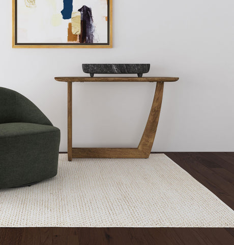 Coaster Fletcher Oval Solid Mango Wood Entryway Console Table Brown