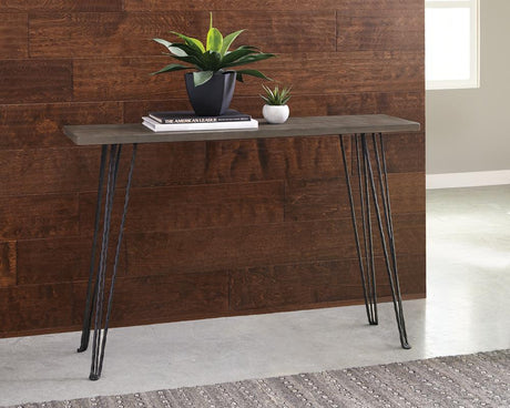 Coaster Neville Rectangular Wood Top Entryway Console Table Grey