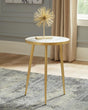Coaster Acheson Round Marble Top Side Table White and Gold