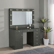 Coaster Acena 7-drawer Vanity Set with Lighting Grey High Gloss