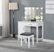 Coaster Elijah Vanity Set with Lighting & Stool White and Dark Grey