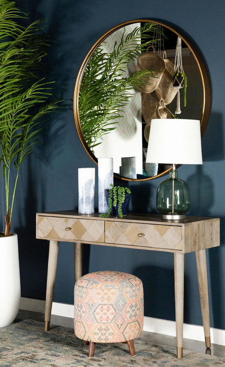 Coaster Alyssum 2-drawer Wood Entryway Sofa Console Table Natural