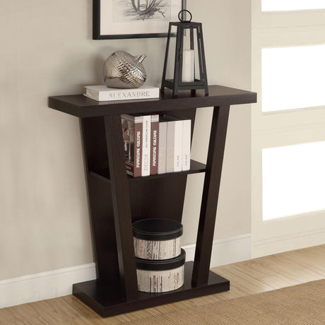 Coaster Evanna 2-shelf Engineered Wood Console Table Cappuccino