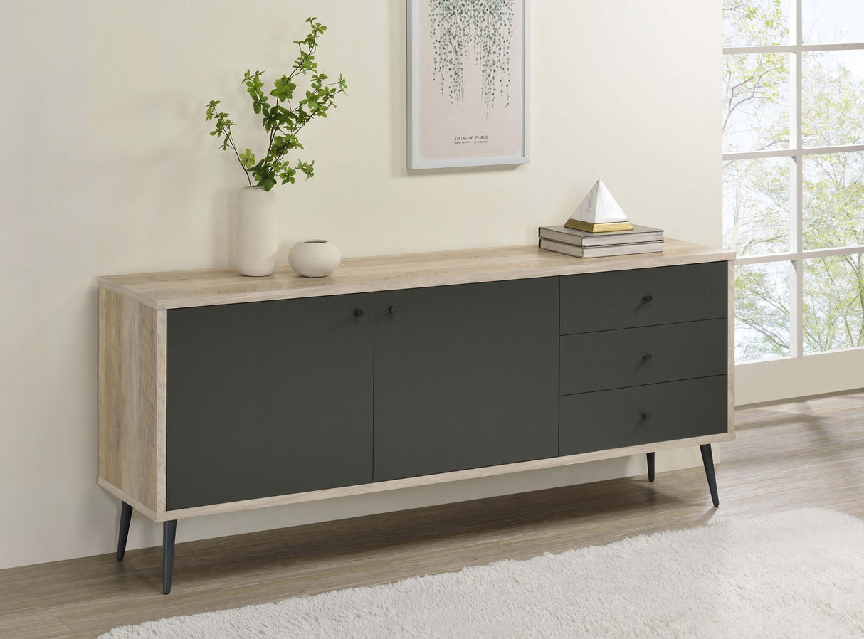 Coaster Maeve 2-door Engineered Wood Cabinet Antique Pine and Grey