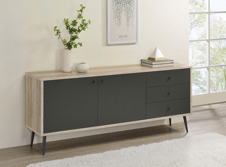 Coaster Maeve 2-door Engineered Wood Cabinet Antique Pine and Grey