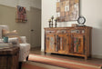 Coaster Harper 3-door Solid Reclaimed Wood Accent Cabinet Brown