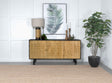 Coaster Aminah 3-door Wood Accent Cabinet Natural and Black