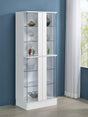 Coaster Cabra 4-door LED Curio Display Cabinet White High Gloss