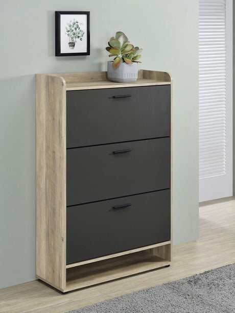 Coaster Denia 3-tier Engineered Wood Shoe Cabinet Grey