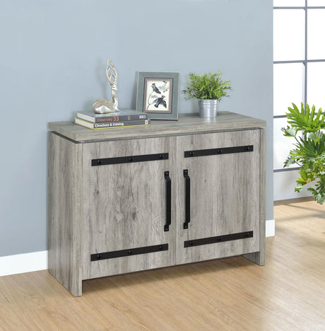 Coaster Enoch 2-door Engineered Wood Accent Cabinet Grey Driftwood