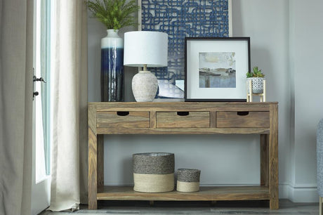 Coaster Esther 3-drawer Wood Console Table Natural Sheesham