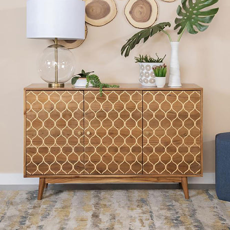 Coaster Lantana Rectangular 3-door Accent Cabinet Natural