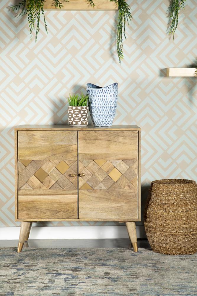 Coaster Alyssum 2-door Mango Wood Accent Cabinet Natural