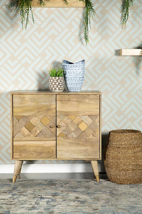 Coaster Alyssum 2-door Mango Wood Accent Cabinet Natural