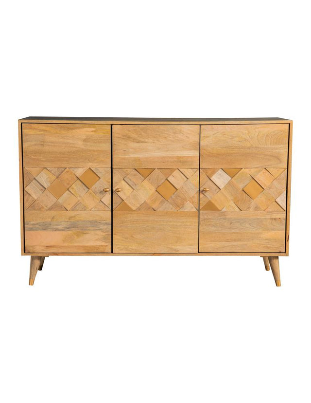 Coaster Alyssum 3-door Mango Wood Accent Cabinet Natural