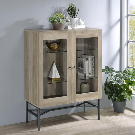 Coaster Bonilla 2-door Engineered Wood Cabinet Distressed Pine