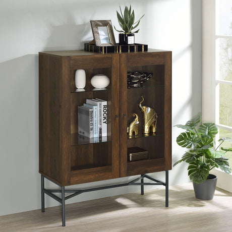 Coaster Bonilla 2-door Engineered Wood Cabinet Dark Pine