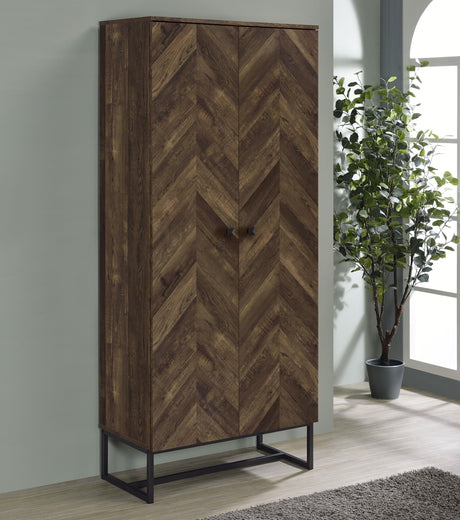 Coaster Carolyn 2-door Engineered Wood Accent Cabinet Rustic Oak