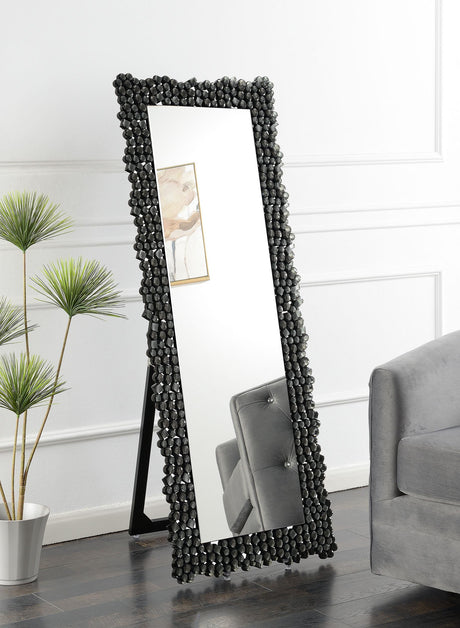Coaster Mckay 24 x 63 Inch Acrylic Frame Standing Mirror Smokey Grey