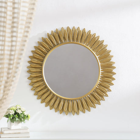 Coaster Tuscany 35 x 35 Inch Sunburst Wall Mirror Gold