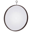 Coaster Gwyneth 30 x 35 Inch Round Wall Mirror Black Nickel