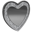 Coaster Aiko 36 x 30 Inch Heart Shaped LED Light Wall Mirror Silver
