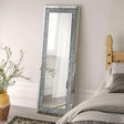 Coaster Valerie 24 x 63 Inch Acrylic Crystal Floor Mirror Silver