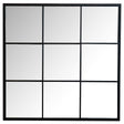 Coaster Quetzal 35 x 35 Inch Square Window Pane Wall Mirror Black