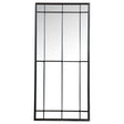 Coaster Annetta 24 x 52 Inch Window Pane Floor or Wall Mirror Black