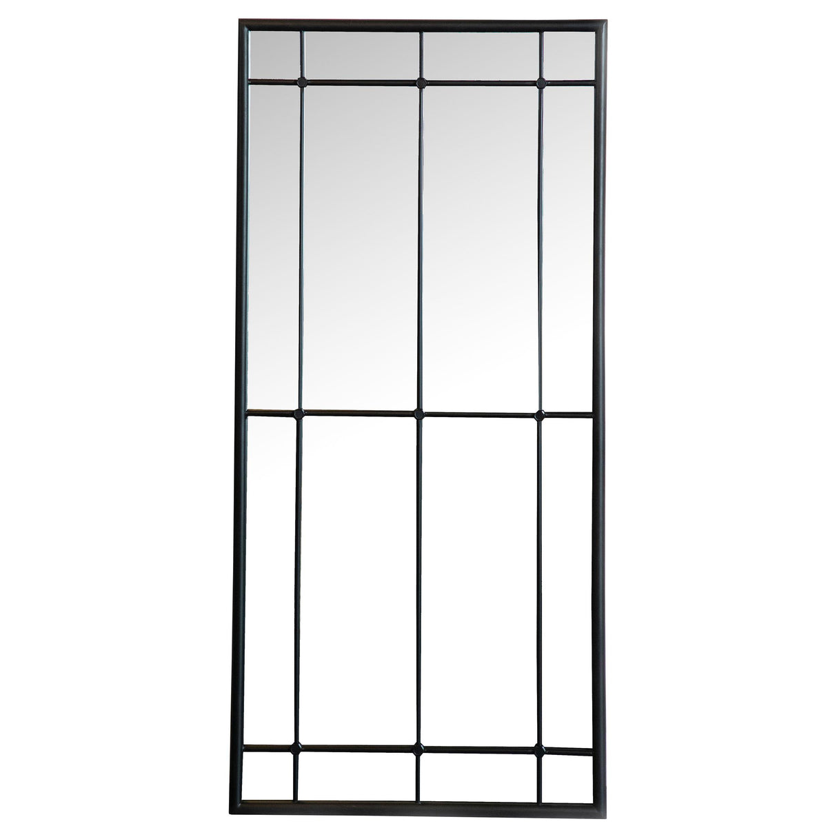 Coaster Annetta 24 x 52 Inch Window Pane Floor or Wall Mirror Black