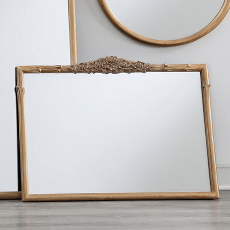 Coaster Sylvie 40 x 30 Inch French Provincial Mantle Mirror Gold